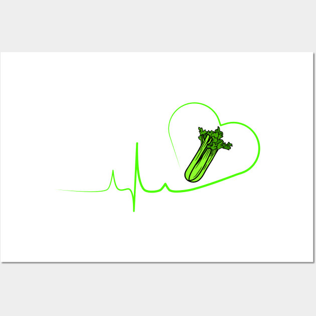 Celery Heartbeat Wall Art by HobbyAndArt